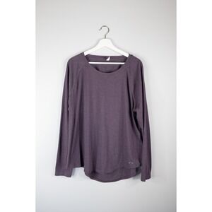 Under Armour HeatGear Top Womens XXL Purple Excellent Open Back Long Sleeve